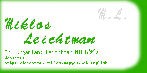 miklos leichtman business card